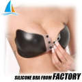 Sujetador negro sexy caliente con adhesivo de silicona push up